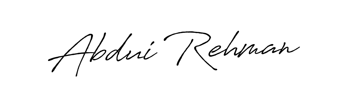 Abdui Rehman stylish signature style. Best Handwritten Sign (Antro_Vectra_Bolder) for my name. Handwritten Signature Collection Ideas for my name Abdui Rehman. Abdui Rehman signature style 7 images and pictures png