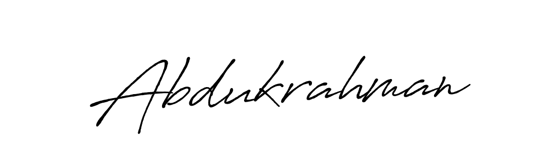 Use a signature maker to create a handwritten signature online. With this signature software, you can design (Antro_Vectra_Bolder) your own signature for name Abdukrahman. Abdukrahman signature style 7 images and pictures png