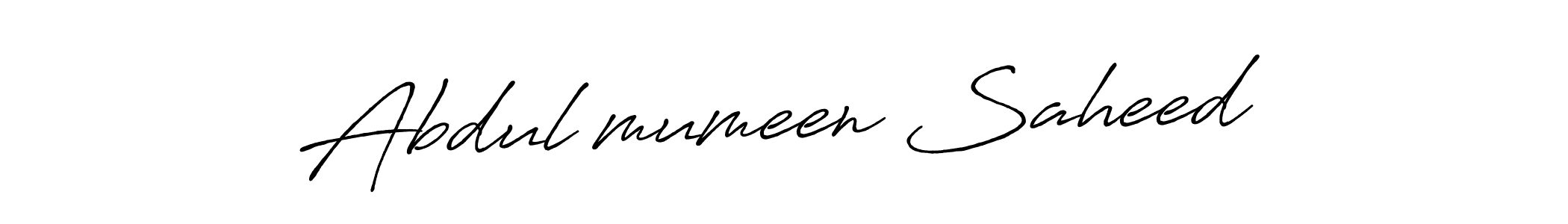 Antro_Vectra_Bolder is a professional signature style that is perfect for those who want to add a touch of class to their signature. It is also a great choice for those who want to make their signature more unique. Get Abdul’mumeen Saheed name to fancy signature for free. Abdul’mumeen Saheed signature style 7 images and pictures png