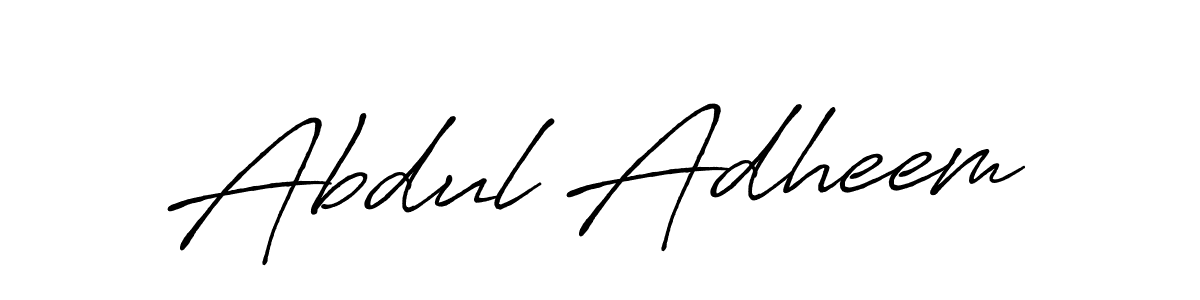 How to make Abdul Adheem name signature. Use Antro_Vectra_Bolder style for creating short signs online. This is the latest handwritten sign. Abdul Adheem signature style 7 images and pictures png