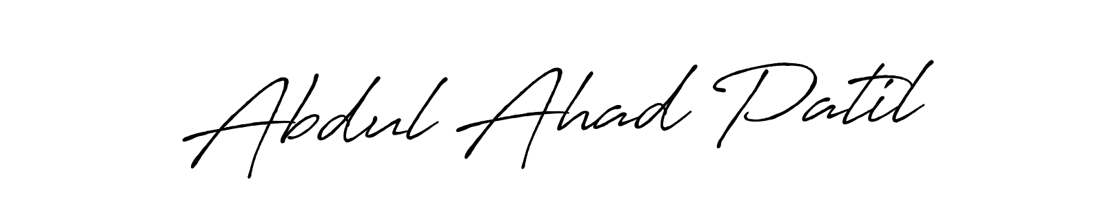 Design your own signature with our free online signature maker. With this signature software, you can create a handwritten (Antro_Vectra_Bolder) signature for name Abdul Ahad Patil. Abdul Ahad Patil signature style 7 images and pictures png