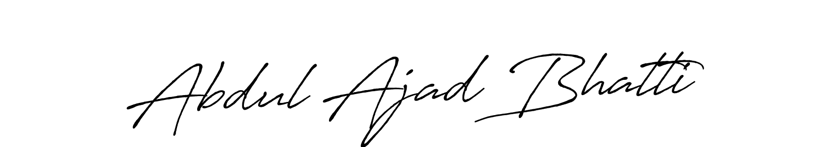 Antro_Vectra_Bolder is a professional signature style that is perfect for those who want to add a touch of class to their signature. It is also a great choice for those who want to make their signature more unique. Get Abdul Ajad Bhatti name to fancy signature for free. Abdul Ajad Bhatti signature style 7 images and pictures png