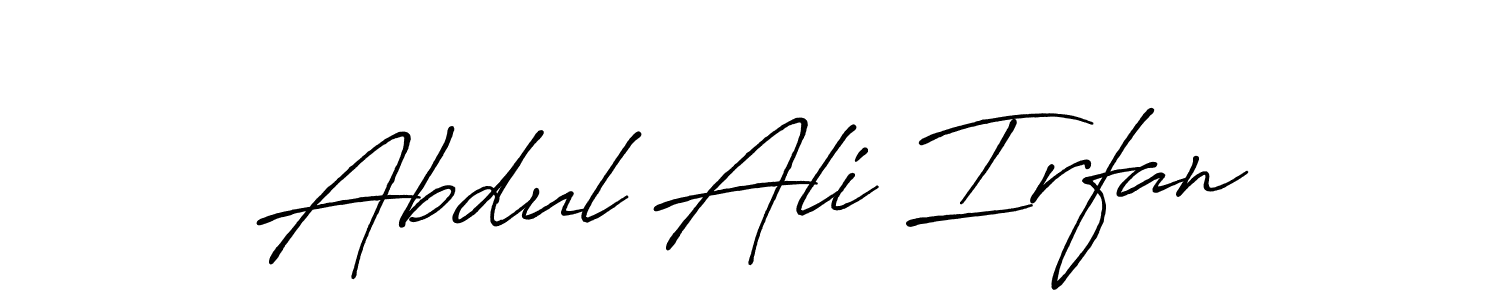 Design your own signature with our free online signature maker. With this signature software, you can create a handwritten (Antro_Vectra_Bolder) signature for name Abdul Ali Irfan. Abdul Ali Irfan signature style 7 images and pictures png