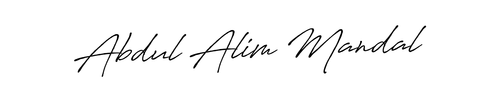 Create a beautiful signature design for name Abdul Alim Mandal. With this signature (Antro_Vectra_Bolder) fonts, you can make a handwritten signature for free. Abdul Alim Mandal signature style 7 images and pictures png