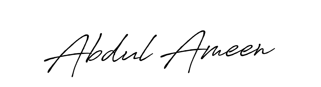 Abdul Ameen stylish signature style. Best Handwritten Sign (Antro_Vectra_Bolder) for my name. Handwritten Signature Collection Ideas for my name Abdul Ameen. Abdul Ameen signature style 7 images and pictures png