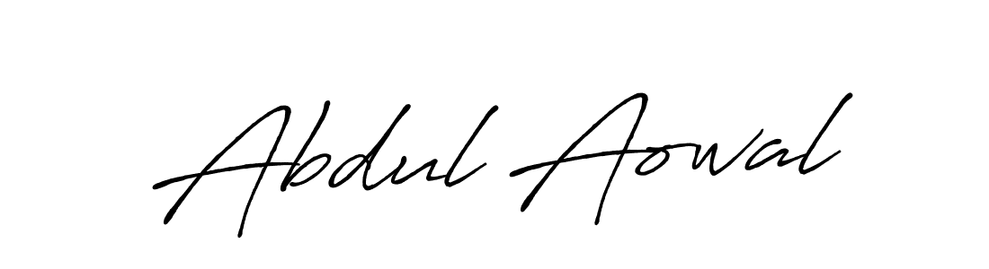 Also You can easily find your signature by using the search form. We will create Abdul Aowal name handwritten signature images for you free of cost using Antro_Vectra_Bolder sign style. Abdul Aowal signature style 7 images and pictures png