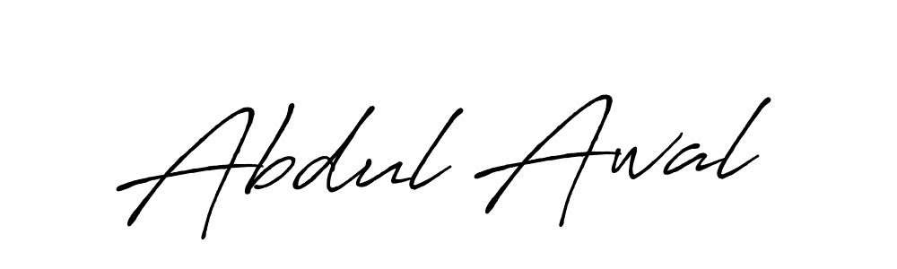 Create a beautiful signature design for name Abdul Awal. With this signature (Antro_Vectra_Bolder) fonts, you can make a handwritten signature for free. Abdul Awal signature style 7 images and pictures png