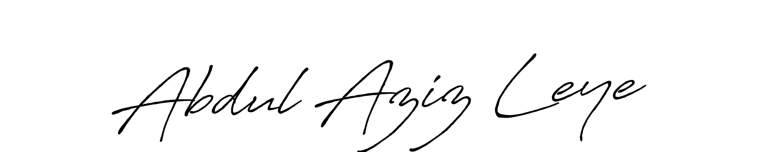 Design your own signature with our free online signature maker. With this signature software, you can create a handwritten (Antro_Vectra_Bolder) signature for name Abdul Aziz Leye. Abdul Aziz Leye signature style 7 images and pictures png