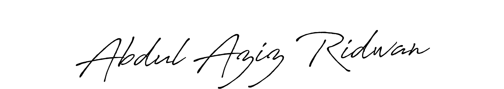Design your own signature with our free online signature maker. With this signature software, you can create a handwritten (Antro_Vectra_Bolder) signature for name Abdul Aziz Ridwan. Abdul Aziz Ridwan signature style 7 images and pictures png