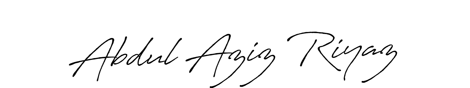 Make a beautiful signature design for name Abdul Aziz Riyaz. With this signature (Antro_Vectra_Bolder) style, you can create a handwritten signature for free. Abdul Aziz Riyaz signature style 7 images and pictures png