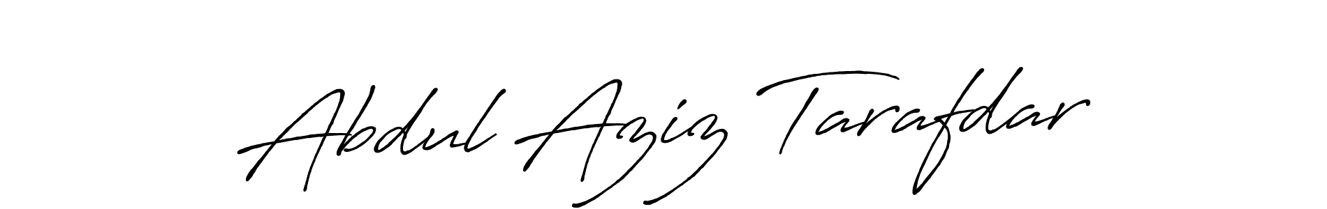 How to make Abdul Aziz Tarafdar name signature. Use Antro_Vectra_Bolder style for creating short signs online. This is the latest handwritten sign. Abdul Aziz Tarafdar signature style 7 images and pictures png