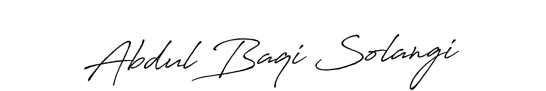 Antro_Vectra_Bolder is a professional signature style that is perfect for those who want to add a touch of class to their signature. It is also a great choice for those who want to make their signature more unique. Get Abdul Baqi Solangi name to fancy signature for free. Abdul Baqi Solangi signature style 7 images and pictures png