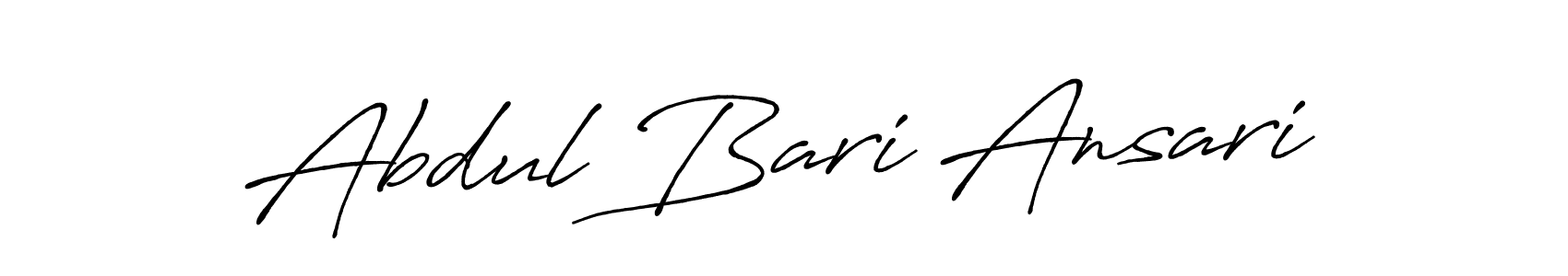 Antro_Vectra_Bolder is a professional signature style that is perfect for those who want to add a touch of class to their signature. It is also a great choice for those who want to make their signature more unique. Get Abdul Bari Ansari name to fancy signature for free. Abdul Bari Ansari signature style 7 images and pictures png