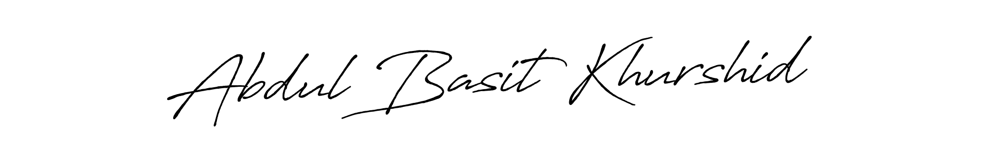 Create a beautiful signature design for name Abdul Basit Khurshid. With this signature (Antro_Vectra_Bolder) fonts, you can make a handwritten signature for free. Abdul Basit Khurshid signature style 7 images and pictures png