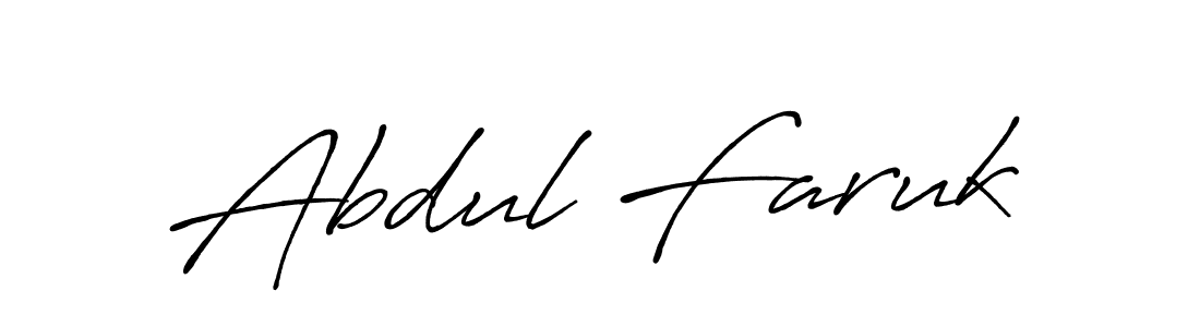 How to make Abdul Faruk name signature. Use Antro_Vectra_Bolder style for creating short signs online. This is the latest handwritten sign. Abdul Faruk signature style 7 images and pictures png