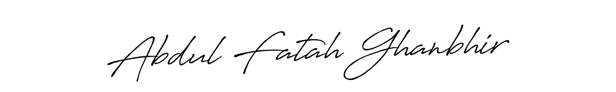 Make a beautiful signature design for name Abdul Fatah Ghanbhir. With this signature (Antro_Vectra_Bolder) style, you can create a handwritten signature for free. Abdul Fatah Ghanbhir signature style 7 images and pictures png