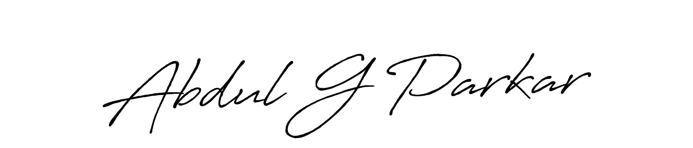 Make a beautiful signature design for name Abdul G Parkar. With this signature (Antro_Vectra_Bolder) style, you can create a handwritten signature for free. Abdul G Parkar signature style 7 images and pictures png