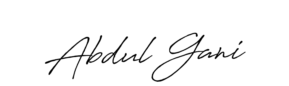 Use a signature maker to create a handwritten signature online. With this signature software, you can design (Antro_Vectra_Bolder) your own signature for name Abdul Gani. Abdul Gani signature style 7 images and pictures png