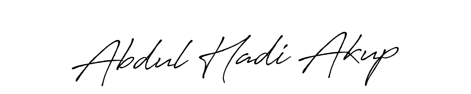 Create a beautiful signature design for name Abdul Hadi Akup. With this signature (Antro_Vectra_Bolder) fonts, you can make a handwritten signature for free. Abdul Hadi Akup signature style 7 images and pictures png