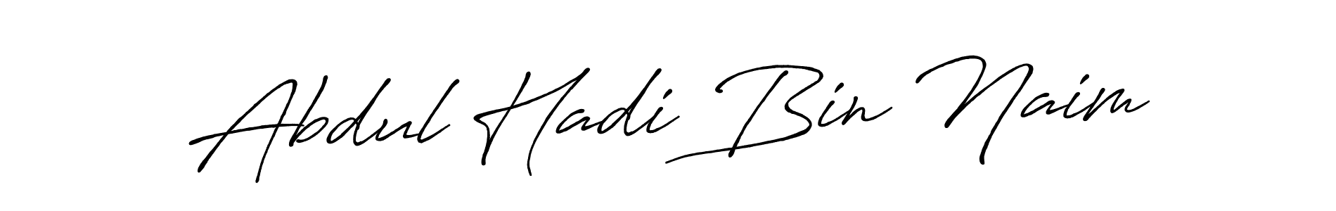 Design your own signature with our free online signature maker. With this signature software, you can create a handwritten (Antro_Vectra_Bolder) signature for name Abdul Hadi Bin Naim. Abdul Hadi Bin Naim signature style 7 images and pictures png