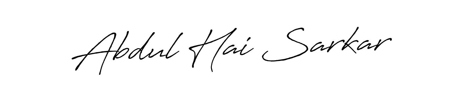 Create a beautiful signature design for name Abdul Hai Sarkar. With this signature (Antro_Vectra_Bolder) fonts, you can make a handwritten signature for free. Abdul Hai Sarkar signature style 7 images and pictures png