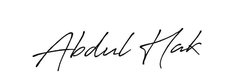 Make a beautiful signature design for name Abdul Hak. With this signature (Antro_Vectra_Bolder) style, you can create a handwritten signature for free. Abdul Hak signature style 7 images and pictures png