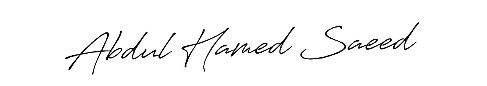 Design your own signature with our free online signature maker. With this signature software, you can create a handwritten (Antro_Vectra_Bolder) signature for name Abdul Hamed Saeed. Abdul Hamed Saeed signature style 7 images and pictures png