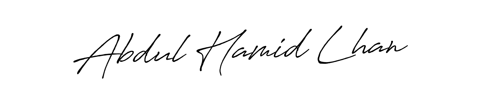 Create a beautiful signature design for name Abdul Hamid Lhan. With this signature (Antro_Vectra_Bolder) fonts, you can make a handwritten signature for free. Abdul Hamid Lhan signature style 7 images and pictures png