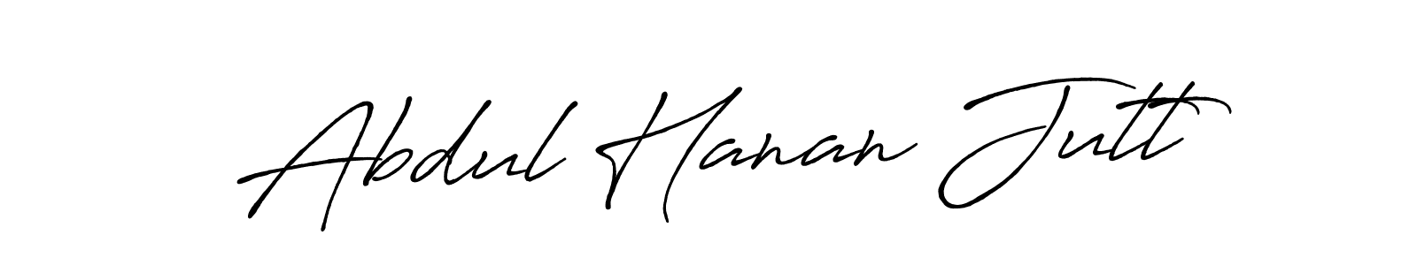 The best way (Antro_Vectra_Bolder) to make a short signature is to pick only two or three words in your name. The name Abdul Hanan Jutt include a total of six letters. For converting this name. Abdul Hanan Jutt signature style 7 images and pictures png