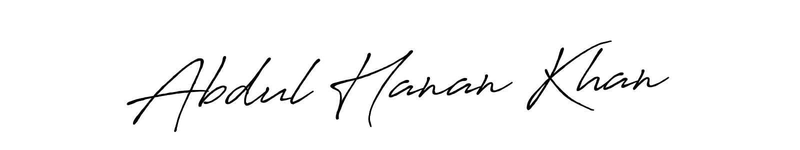 Antro_Vectra_Bolder is a professional signature style that is perfect for those who want to add a touch of class to their signature. It is also a great choice for those who want to make their signature more unique. Get Abdul Hanan Khan name to fancy signature for free. Abdul Hanan Khan signature style 7 images and pictures png