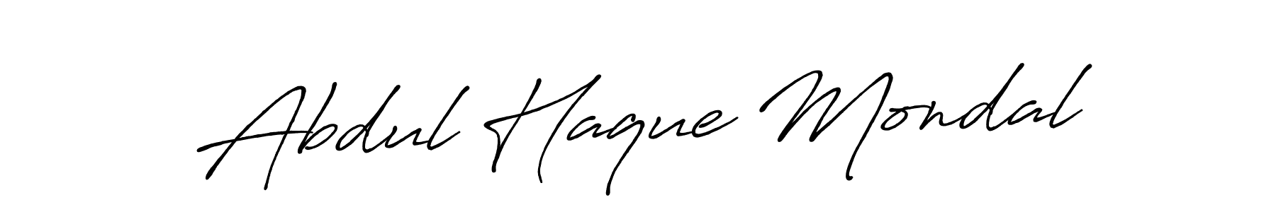 Make a beautiful signature design for name Abdul Haque Mondal. With this signature (Antro_Vectra_Bolder) style, you can create a handwritten signature for free. Abdul Haque Mondal signature style 7 images and pictures png