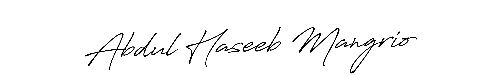 Abdul Haseeb Mangrio stylish signature style. Best Handwritten Sign (Antro_Vectra_Bolder) for my name. Handwritten Signature Collection Ideas for my name Abdul Haseeb Mangrio. Abdul Haseeb Mangrio signature style 7 images and pictures png