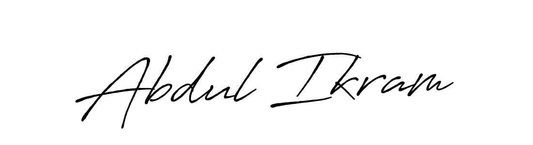 How to make Abdul Ikram name signature. Use Antro_Vectra_Bolder style for creating short signs online. This is the latest handwritten sign. Abdul Ikram signature style 7 images and pictures png