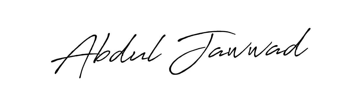 How to make Abdul Jawwad name signature. Use Antro_Vectra_Bolder style for creating short signs online. This is the latest handwritten sign. Abdul Jawwad signature style 7 images and pictures png