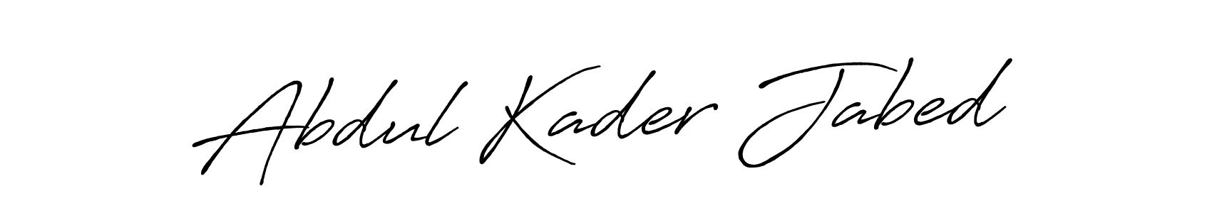 How to make Abdul Kader Jabed name signature. Use Antro_Vectra_Bolder style for creating short signs online. This is the latest handwritten sign. Abdul Kader Jabed signature style 7 images and pictures png