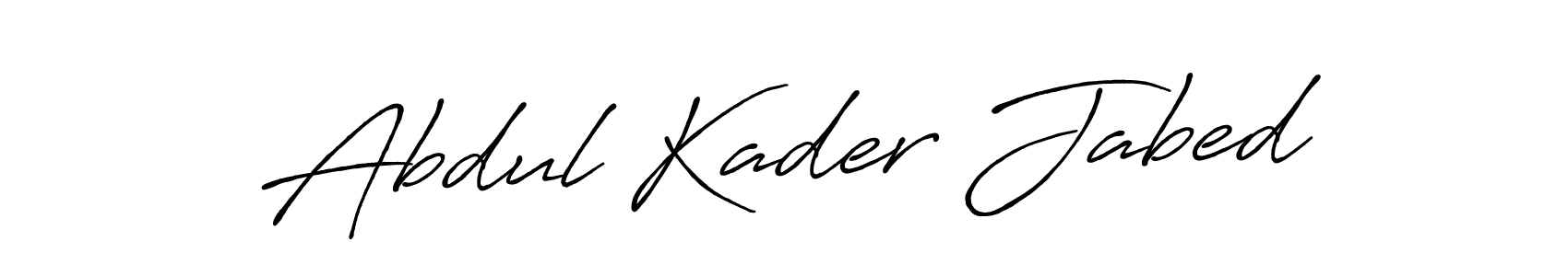 How to make Abdul Kader Jabed name signature. Use Antro_Vectra_Bolder style for creating short signs online. This is the latest handwritten sign. Abdul Kader Jabed signature style 7 images and pictures png