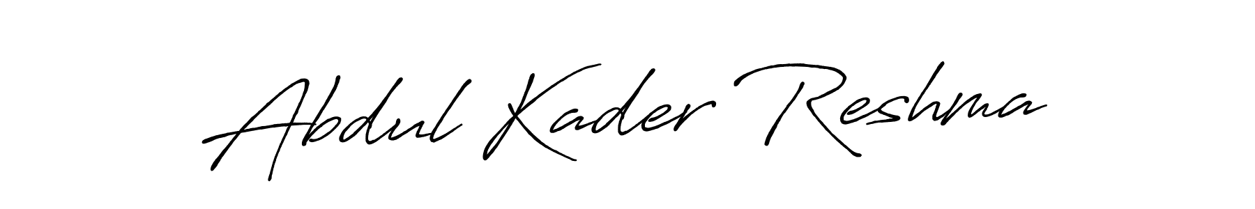 Make a beautiful signature design for name Abdul Kader Reshma. With this signature (Antro_Vectra_Bolder) style, you can create a handwritten signature for free. Abdul Kader Reshma signature style 7 images and pictures png