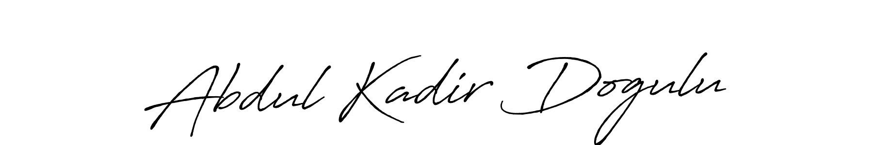 Create a beautiful signature design for name Abdul Kadir Dogulu. With this signature (Antro_Vectra_Bolder) fonts, you can make a handwritten signature for free. Abdul Kadir Dogulu signature style 7 images and pictures png