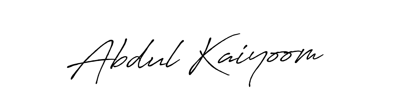 Design your own signature with our free online signature maker. With this signature software, you can create a handwritten (Antro_Vectra_Bolder) signature for name Abdul Kaiyoom. Abdul Kaiyoom signature style 7 images and pictures png