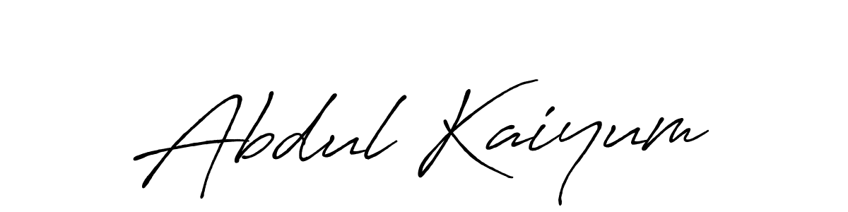 Abdul Kaiyum stylish signature style. Best Handwritten Sign (Antro_Vectra_Bolder) for my name. Handwritten Signature Collection Ideas for my name Abdul Kaiyum. Abdul Kaiyum signature style 7 images and pictures png