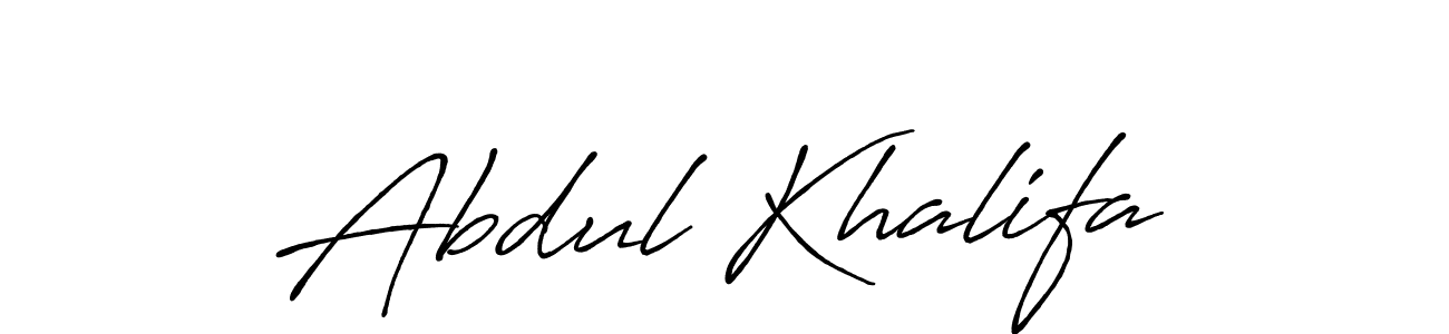 How to make Abdul Khalifa name signature. Use Antro_Vectra_Bolder style for creating short signs online. This is the latest handwritten sign. Abdul Khalifa signature style 7 images and pictures png