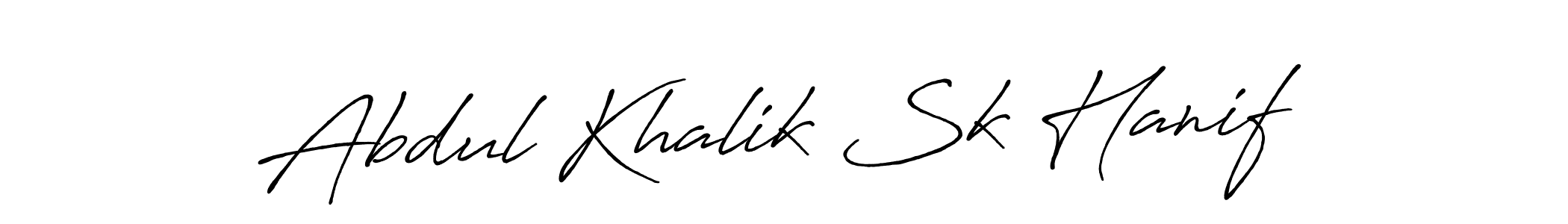 Create a beautiful signature design for name Abdul Khalik Sk Hanif. With this signature (Antro_Vectra_Bolder) fonts, you can make a handwritten signature for free. Abdul Khalik Sk Hanif signature style 7 images and pictures png