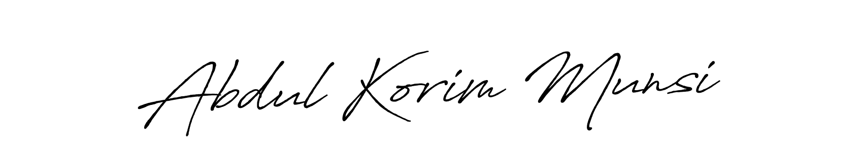 Abdul Korim Munsi stylish signature style. Best Handwritten Sign (Antro_Vectra_Bolder) for my name. Handwritten Signature Collection Ideas for my name Abdul Korim Munsi. Abdul Korim Munsi signature style 7 images and pictures png