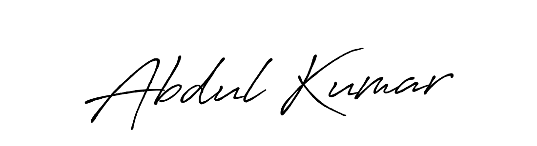 Use a signature maker to create a handwritten signature online. With this signature software, you can design (Antro_Vectra_Bolder) your own signature for name Abdul Kumar. Abdul Kumar signature style 7 images and pictures png