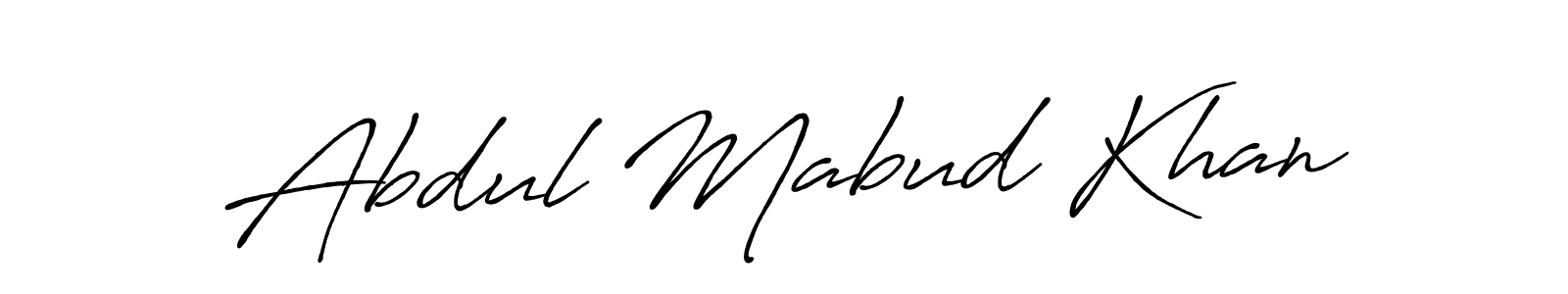 Make a beautiful signature design for name Abdul Mabud Khan. With this signature (Antro_Vectra_Bolder) style, you can create a handwritten signature for free. Abdul Mabud Khan signature style 7 images and pictures png