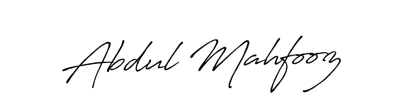 Create a beautiful signature design for name Abdul Mahfooz. With this signature (Antro_Vectra_Bolder) fonts, you can make a handwritten signature for free. Abdul Mahfooz signature style 7 images and pictures png
