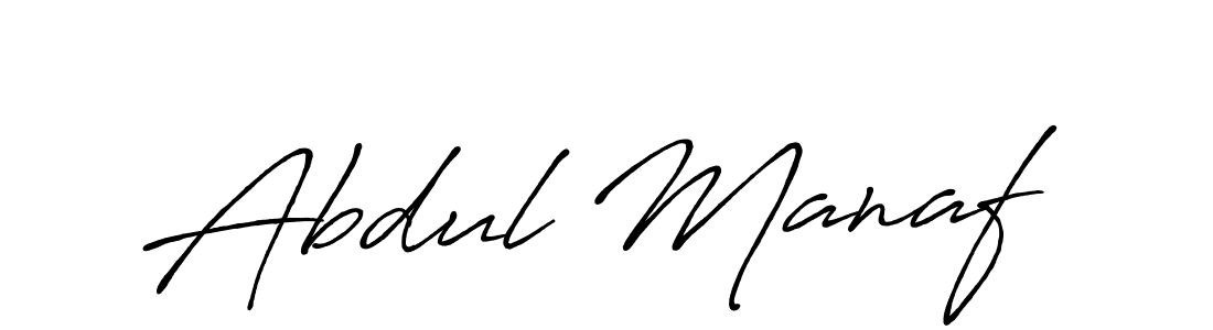 Design your own signature with our free online signature maker. With this signature software, you can create a handwritten (Antro_Vectra_Bolder) signature for name Abdul Manaf. Abdul Manaf signature style 7 images and pictures png