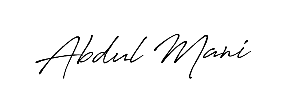 Create a beautiful signature design for name Abdul Mani. With this signature (Antro_Vectra_Bolder) fonts, you can make a handwritten signature for free. Abdul Mani signature style 7 images and pictures png