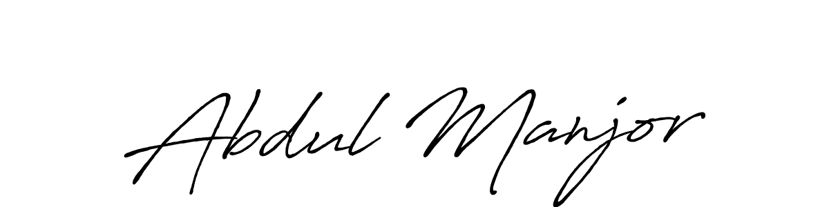 Make a beautiful signature design for name Abdul Manjor. With this signature (Antro_Vectra_Bolder) style, you can create a handwritten signature for free. Abdul Manjor signature style 7 images and pictures png