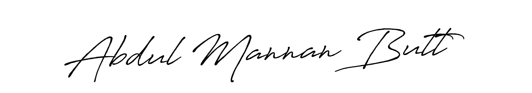 How to make Abdul Mannan Butt name signature. Use Antro_Vectra_Bolder style for creating short signs online. This is the latest handwritten sign. Abdul Mannan Butt signature style 7 images and pictures png